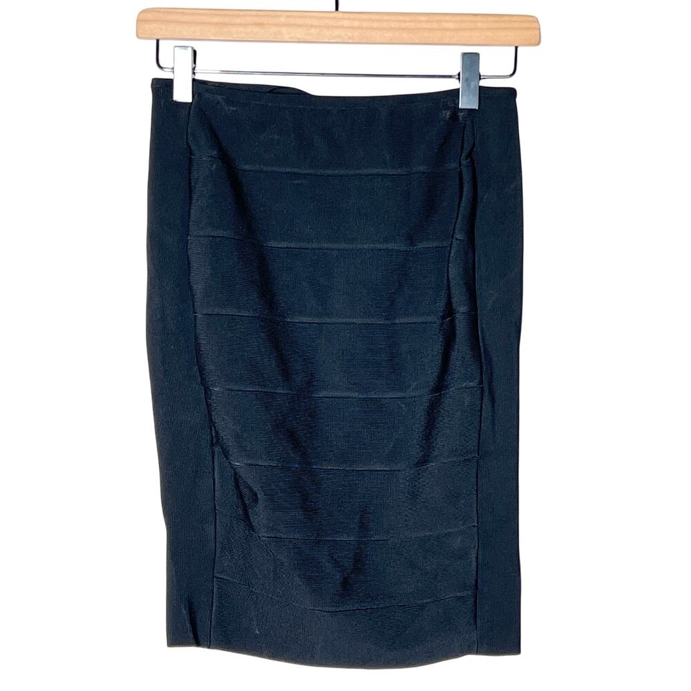 INC International Concepts black bandeau straight pencil skirt sz SP B151